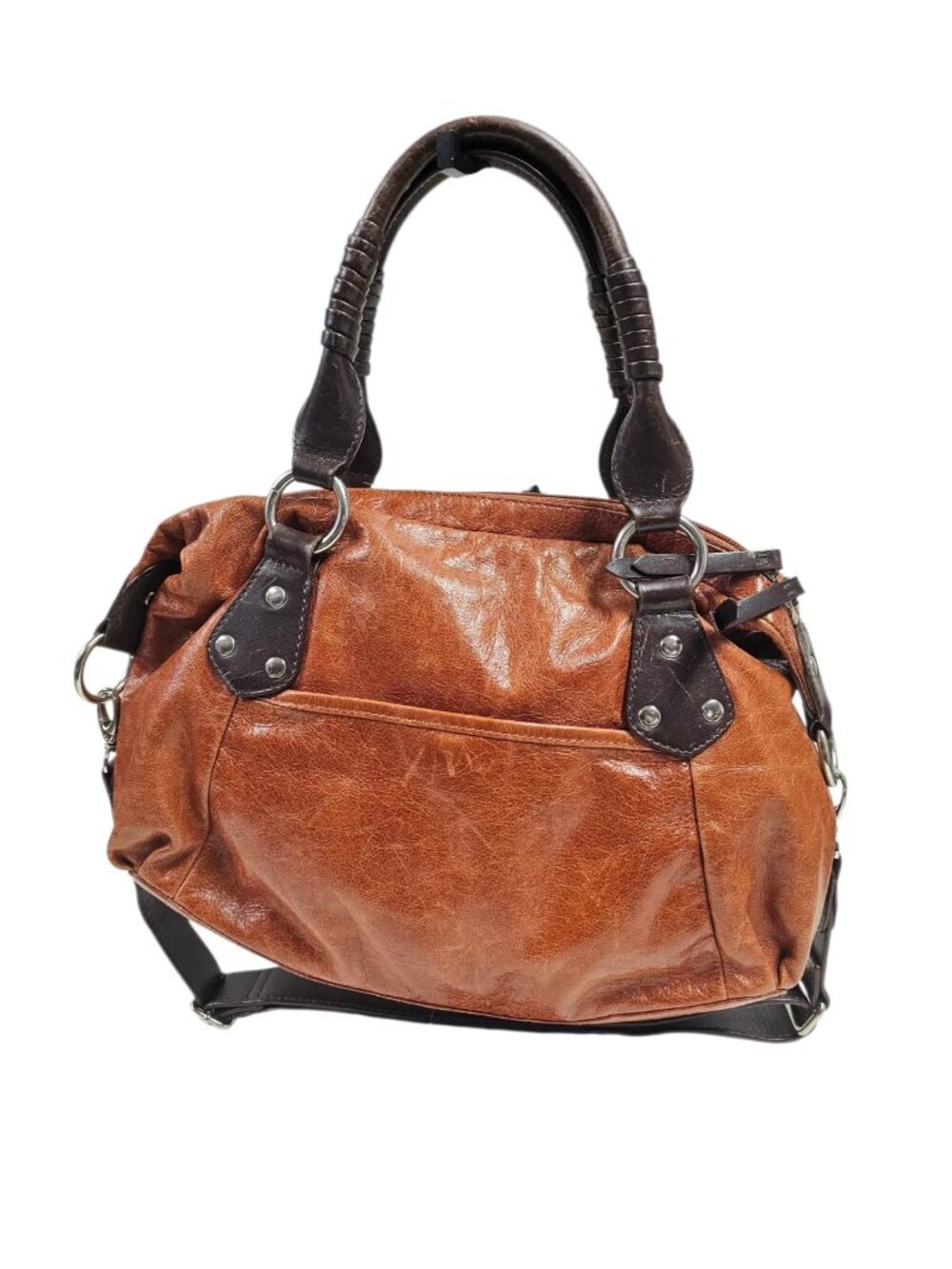 Ellington slouchy leather crossbody & top handle bag with key fob - Picture 6 of 12